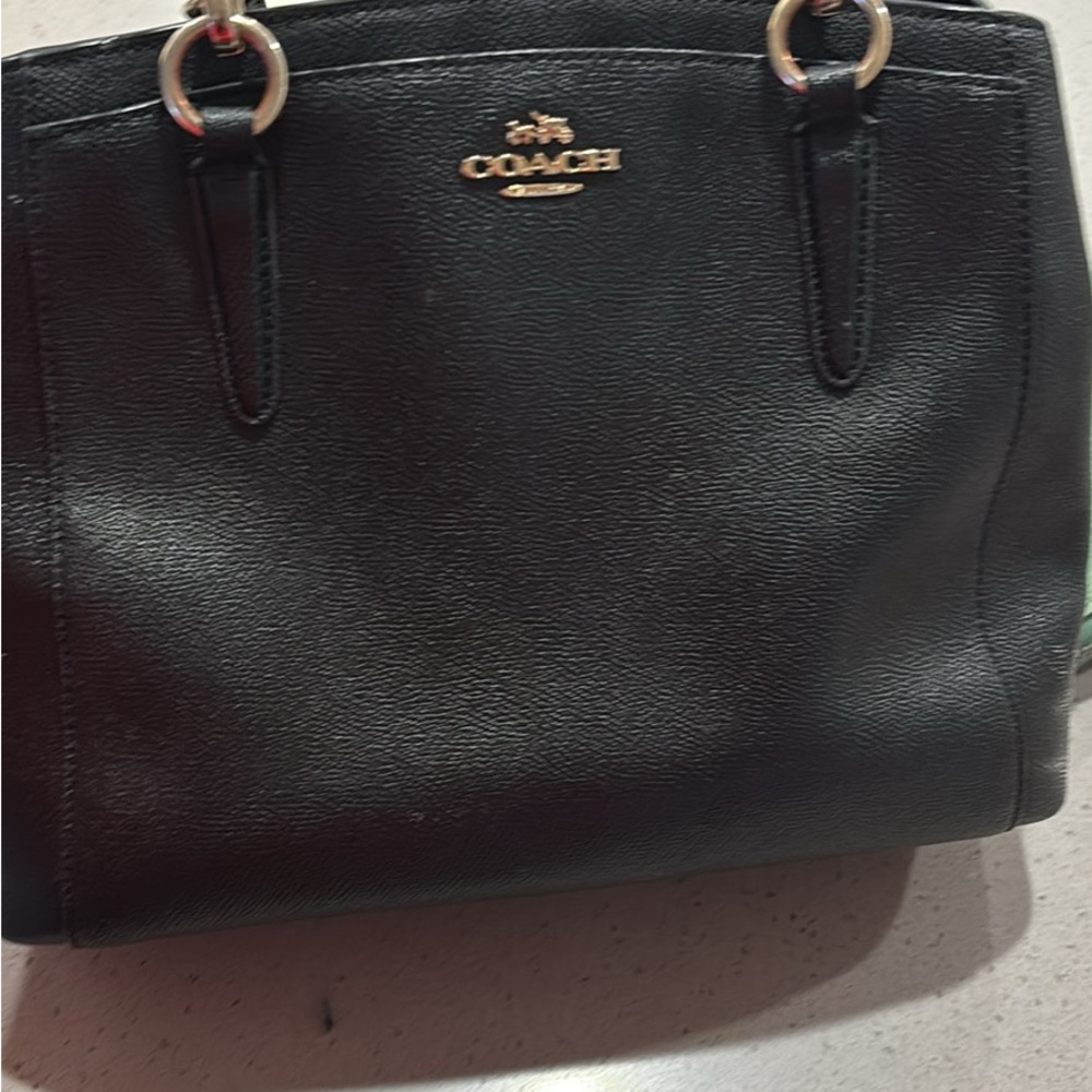 Coach Black Leather Shoulder Bag